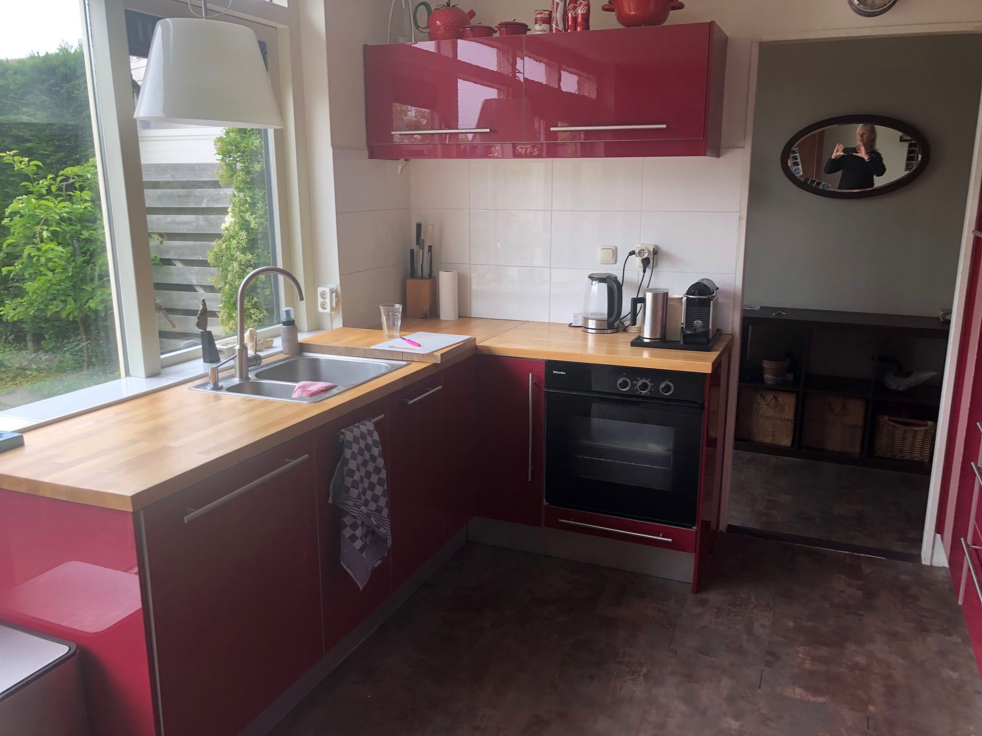 Keuken voor wrappen - rood glans