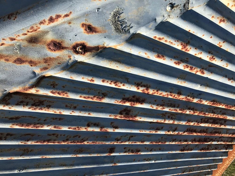 Closer Look Of A Corrosion On Metal Roof