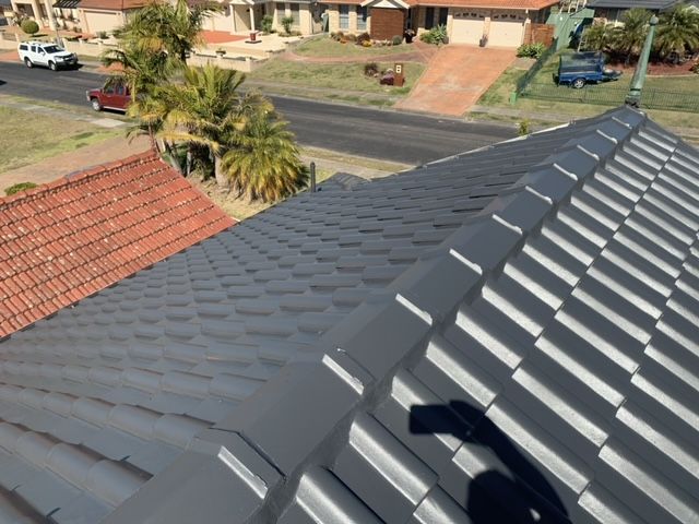 Roofline With Tiles Overlooking a Suburban Street — Norwest Roof Restorations In Lake Macquaire, NSW