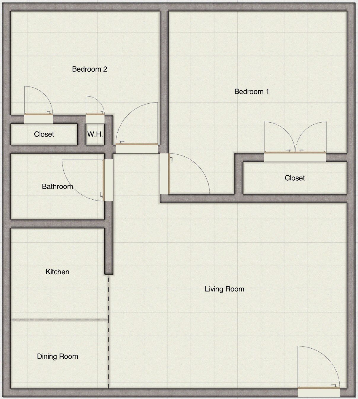 2 Bed, 1 Bath