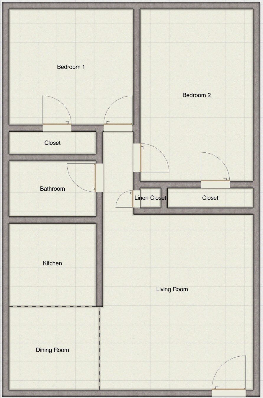 2 Bed, 1 Bath