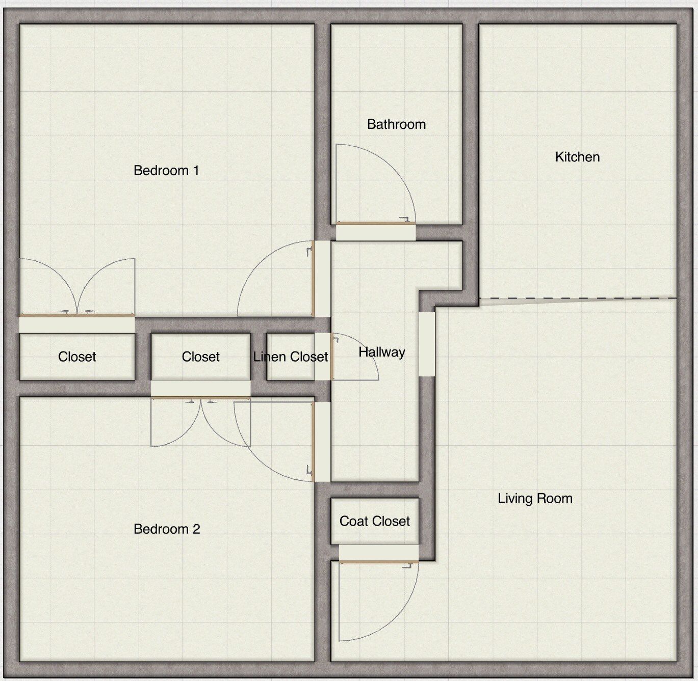 2 Bed, 1 Bath
