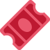 Red ticket stub.