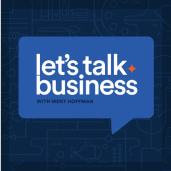 Blue podcast logo: