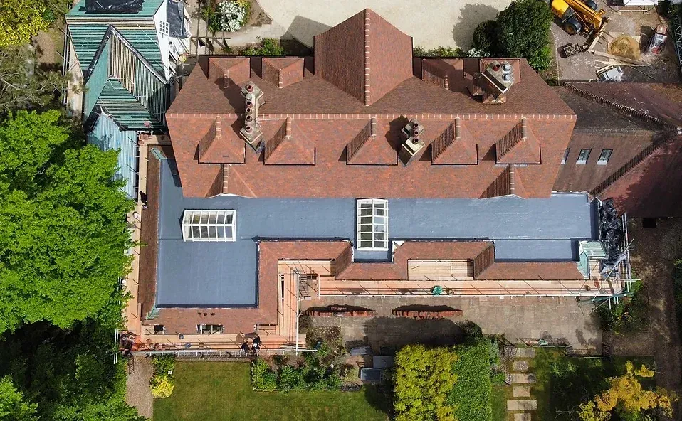 large property from above 