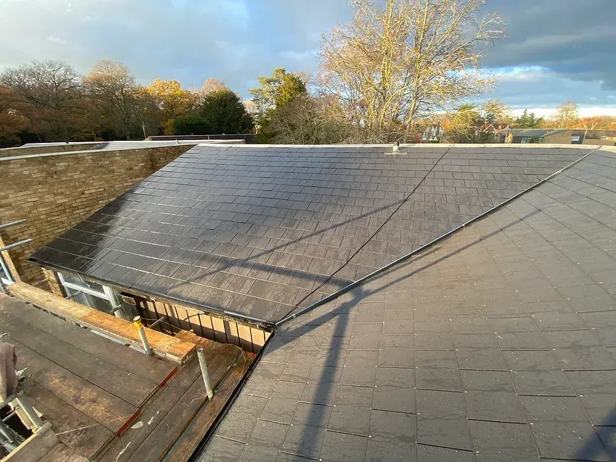 large slate roof project
