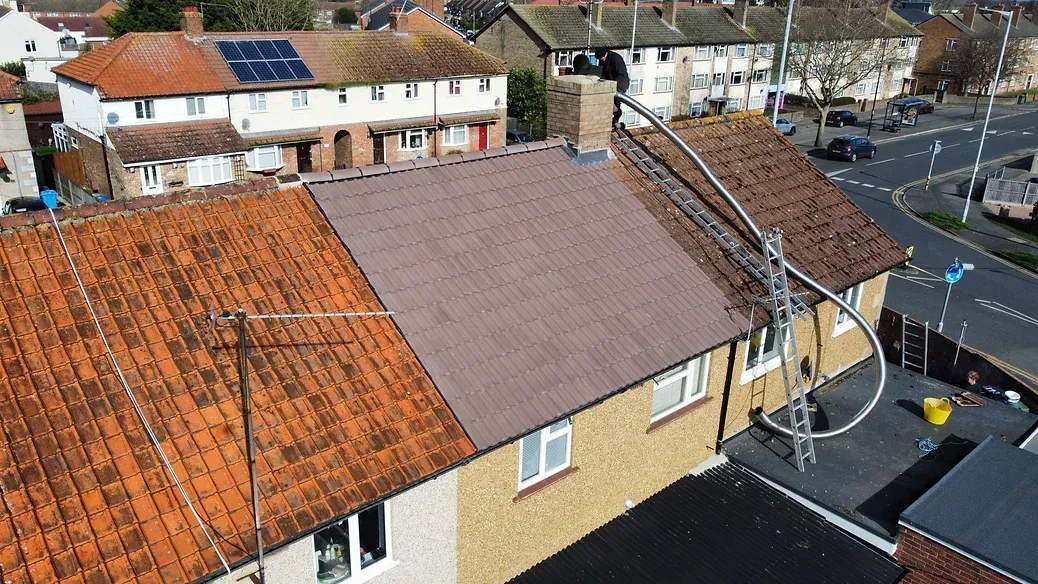 tile replacement on mid terraced house roof
