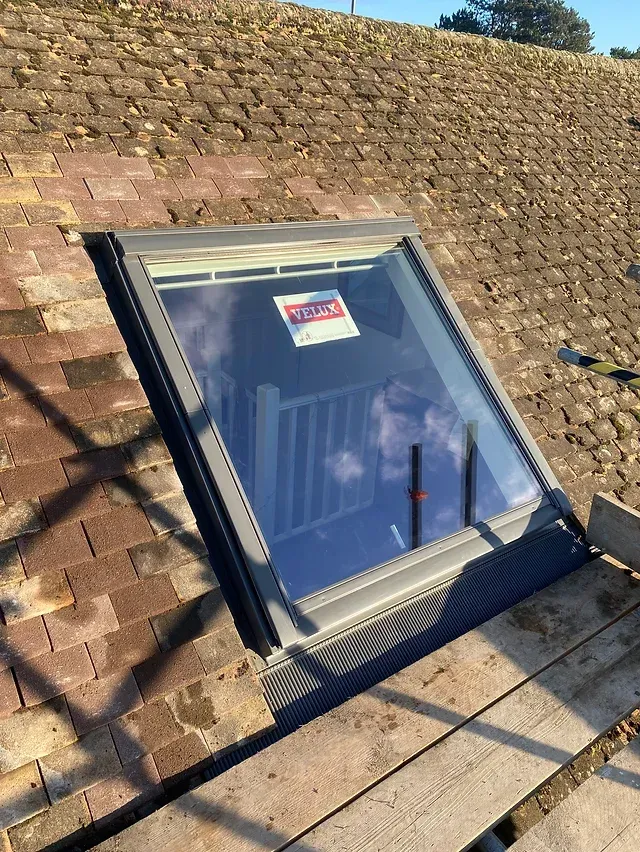 new velux window in old slate roof