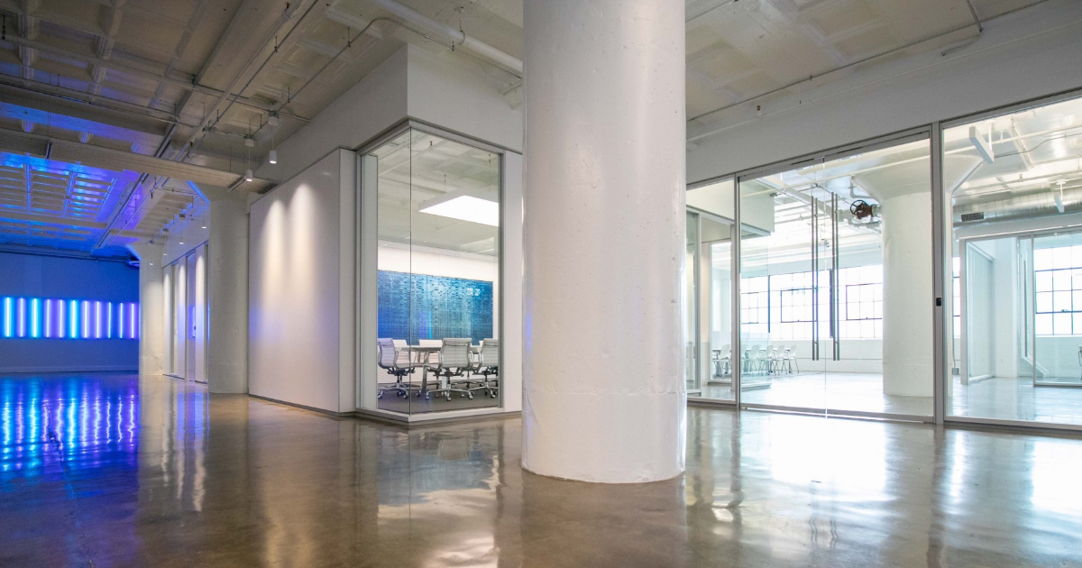An empty hallway of an