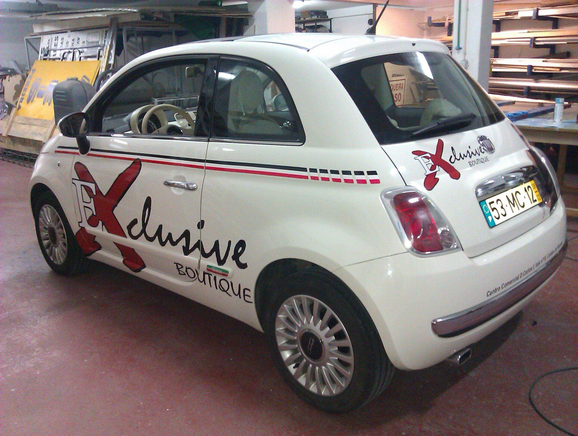 decoração de viatura fiat 500