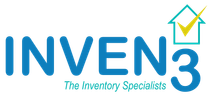 INVEN3 logo with blue text and a house icon in teal and yellow, tagline &ldquo;The Inventory Specialists&rdquo; below