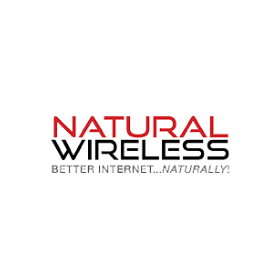 The logo for natural wireless better internet naturally