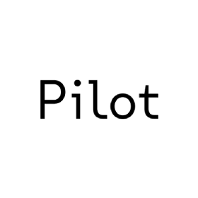 The word pilot is written in black on a white background.