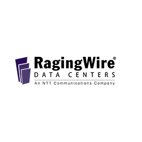 A logo for raging wire data centers , an ntt communications company.