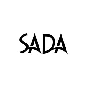 The word sada is written in black on a white background.