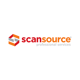 A scansource professional services logo on a white background