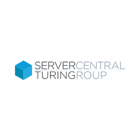 The servercentral turinggroup logo has a blue cube on it.