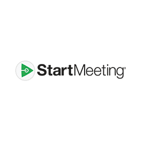 The start meeting logo is on a white background.