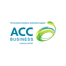A logo for acc business a division of at & t