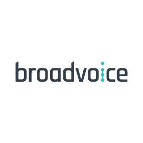 The broadvoice logo is on a white background.