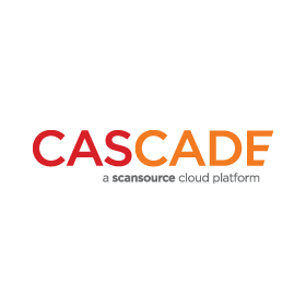 A logo for cascade a scansource cloud platform