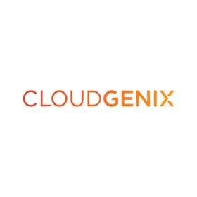 The logo for cloudgenix is orange and white on a white background.