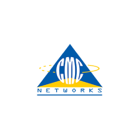 A blue and yellow logo for gmc networks
