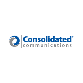 The consolidated communications logo is blue and gray on a white background.