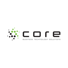 A logo for a company called core business technology solutions.