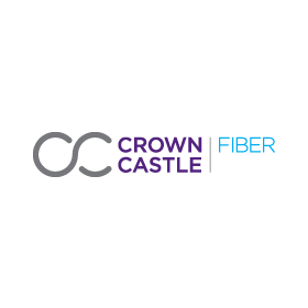 A logo for crown fiber castle on a white background.