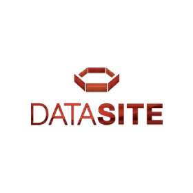 A red logo for datasite with an octagon in the middle