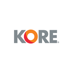 The kore logo has a red circle in the middle of it.