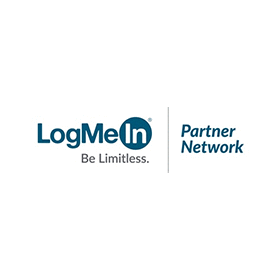 The logo for logmein is a partner network logo.