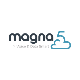 Magna 5 voice and data smart logo on a white background