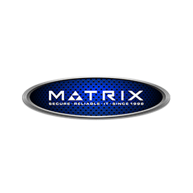 Matrix secure reliable it since 1999 logo on a white background