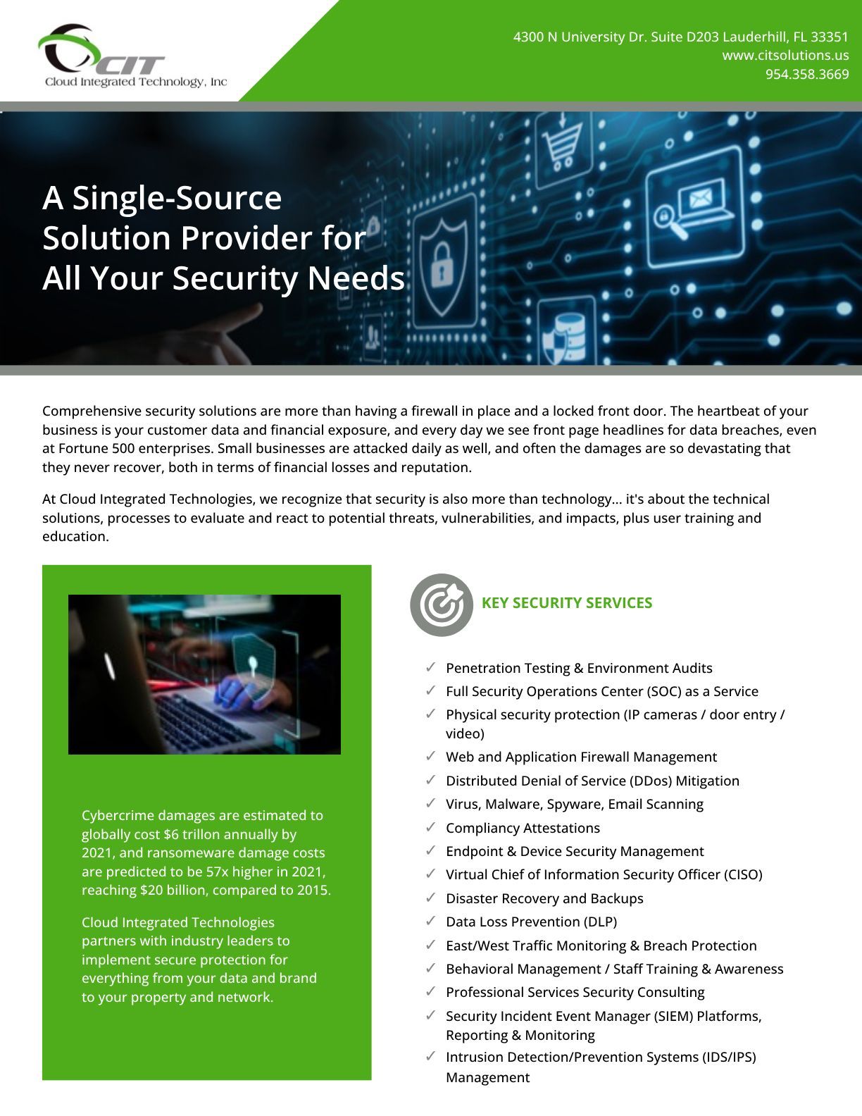 A single source solution provider for all your security needs