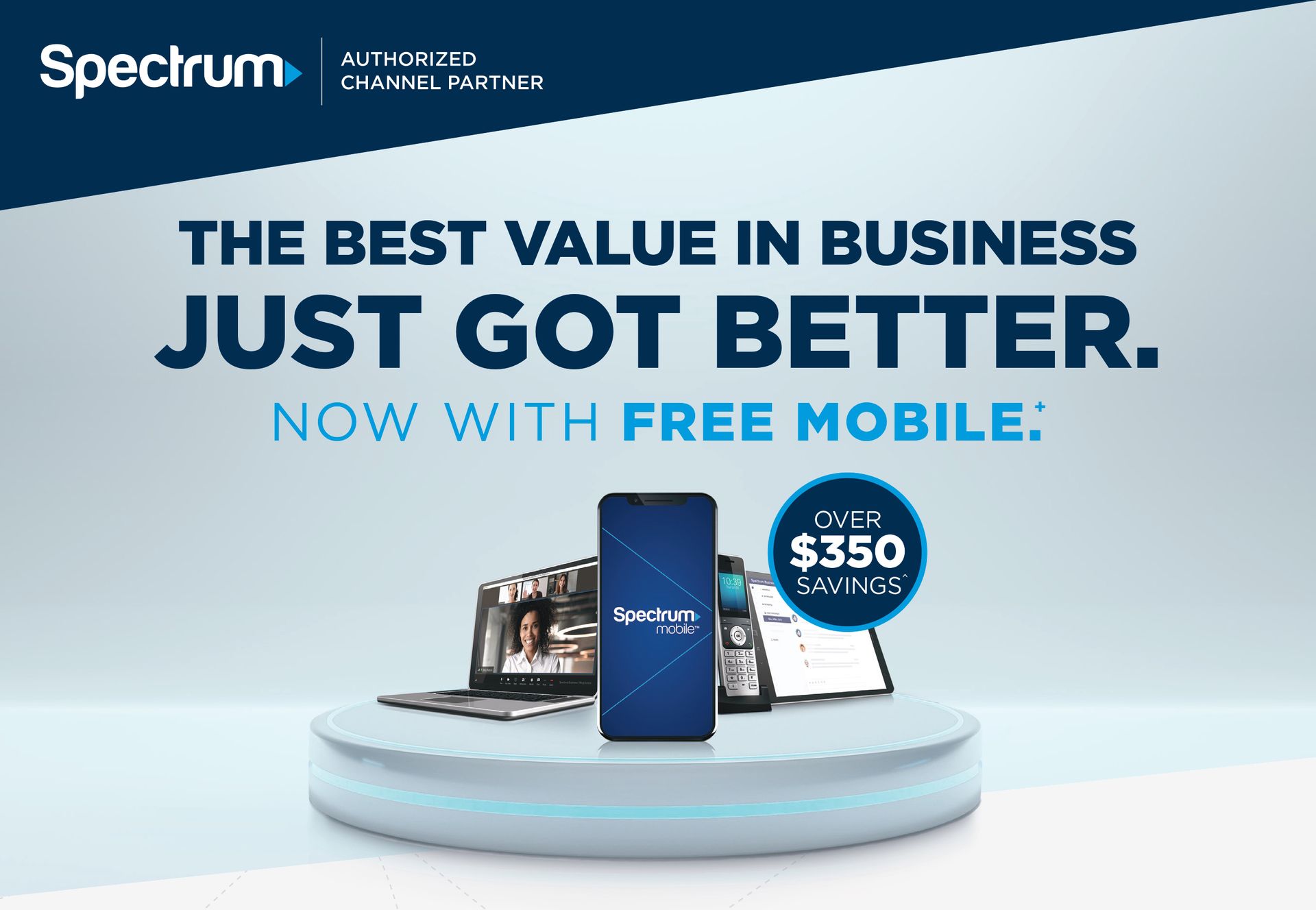 The best value in business just got better . now with free mobile.
