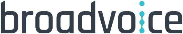 A logo for broadvoice is shown on a white background.