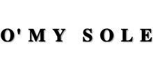 A black and white logo for o ' my sole on a white background.