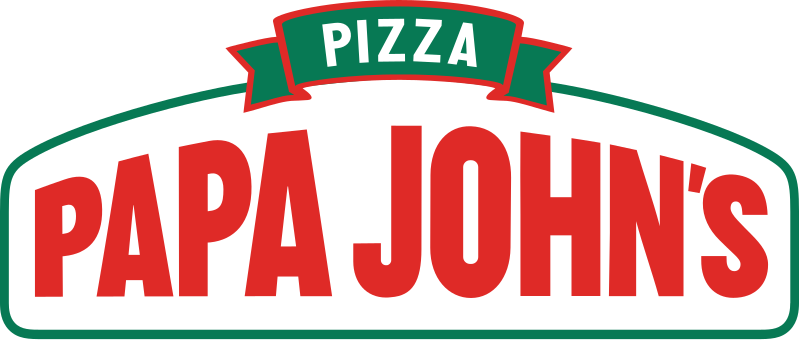 A papa john 's pizza logo on a white background