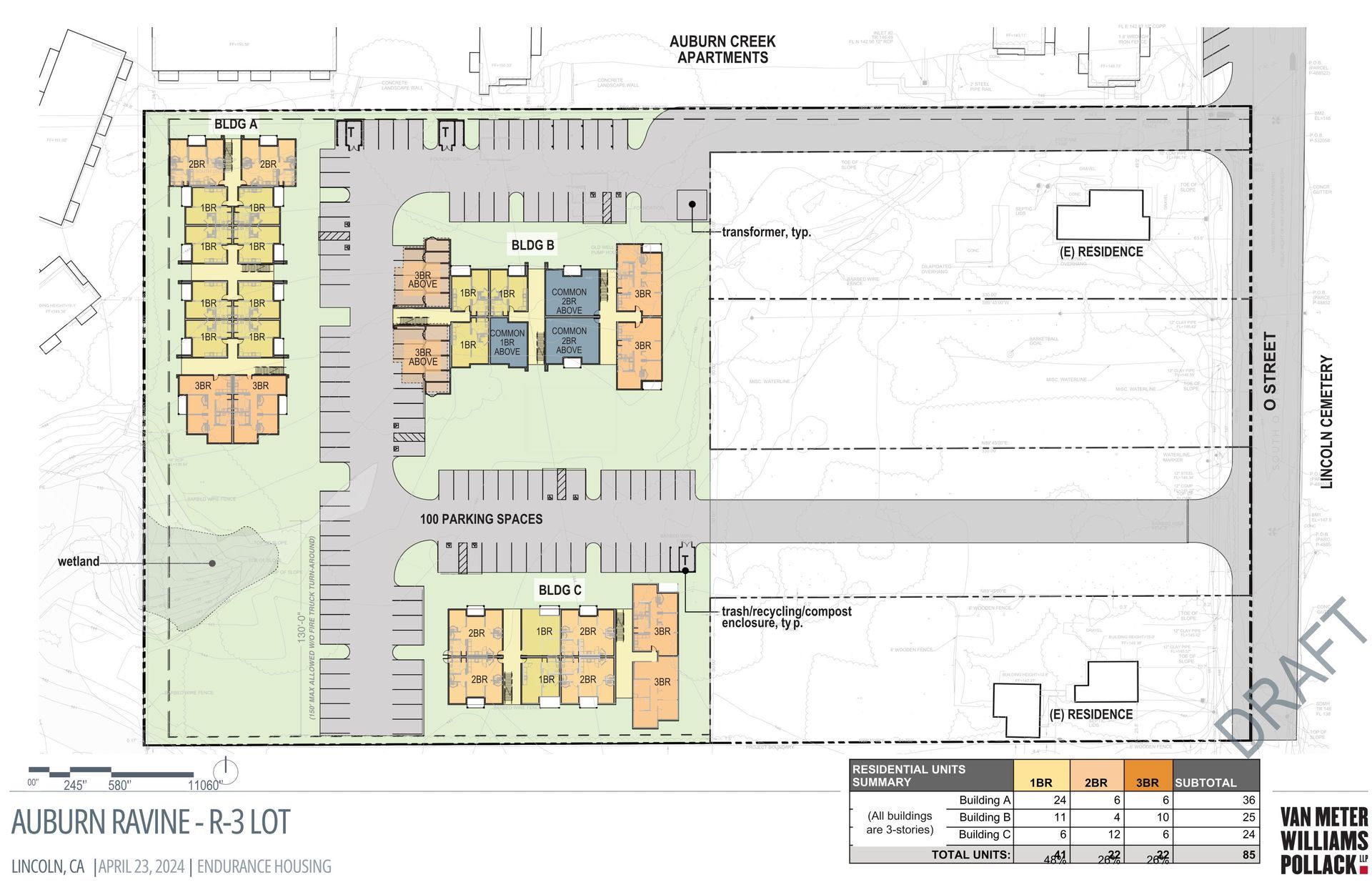 Endurance Housing at Auburn Ravine — R3 Lot Site Plan