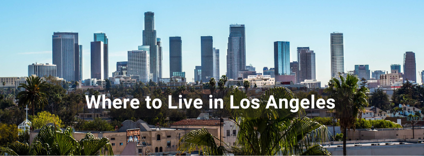 Los Angeles skyline with text 