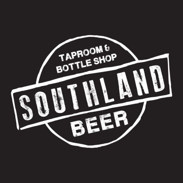 Logo for Southland Beer taproom and bottle shop. White text on black background.