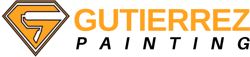 A logo for gutierrez painting with a diamond in the middle