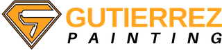 A logo for gutierrez painting with a diamond in the middle