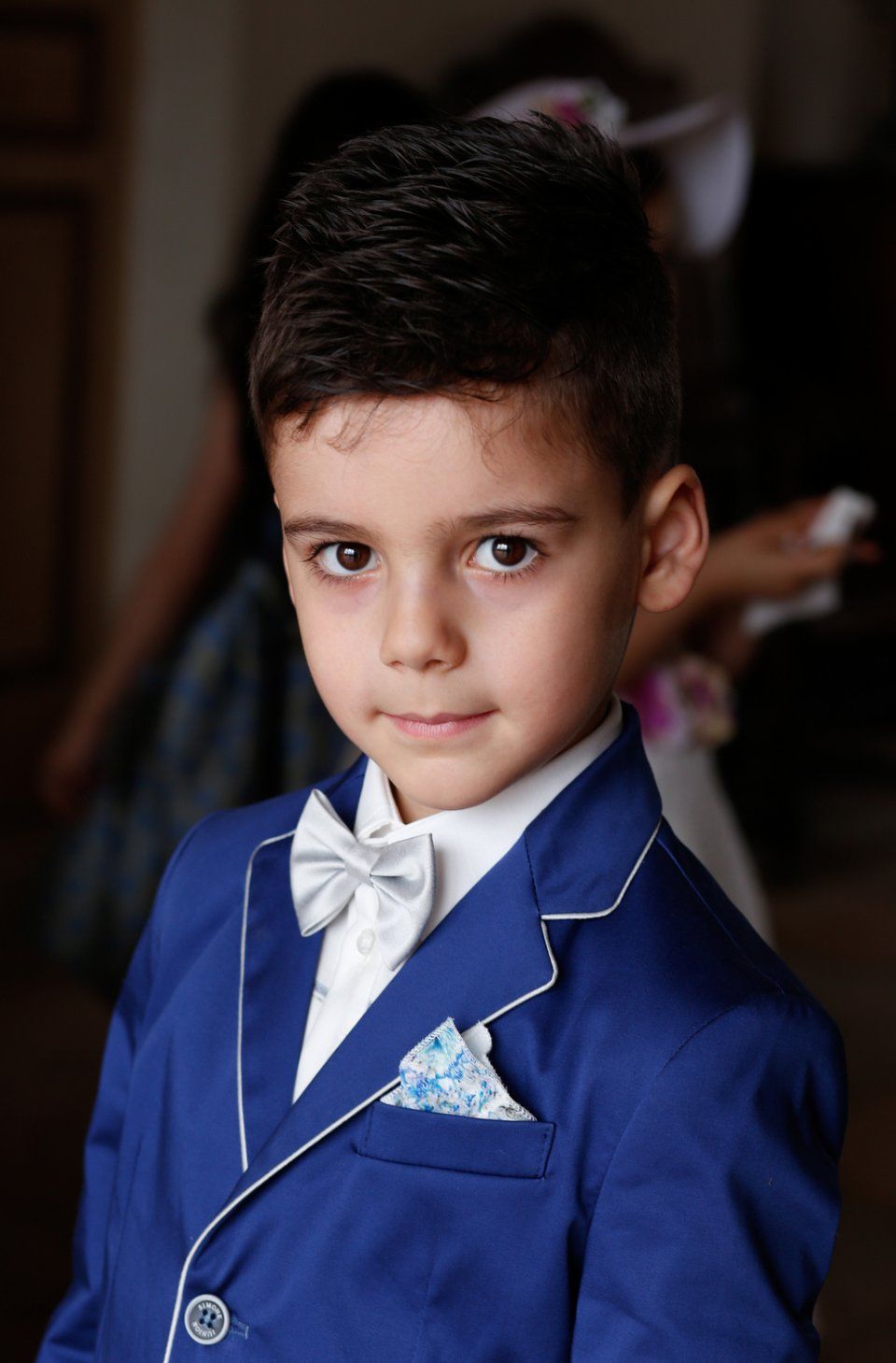 abito con giacca blu bambino
