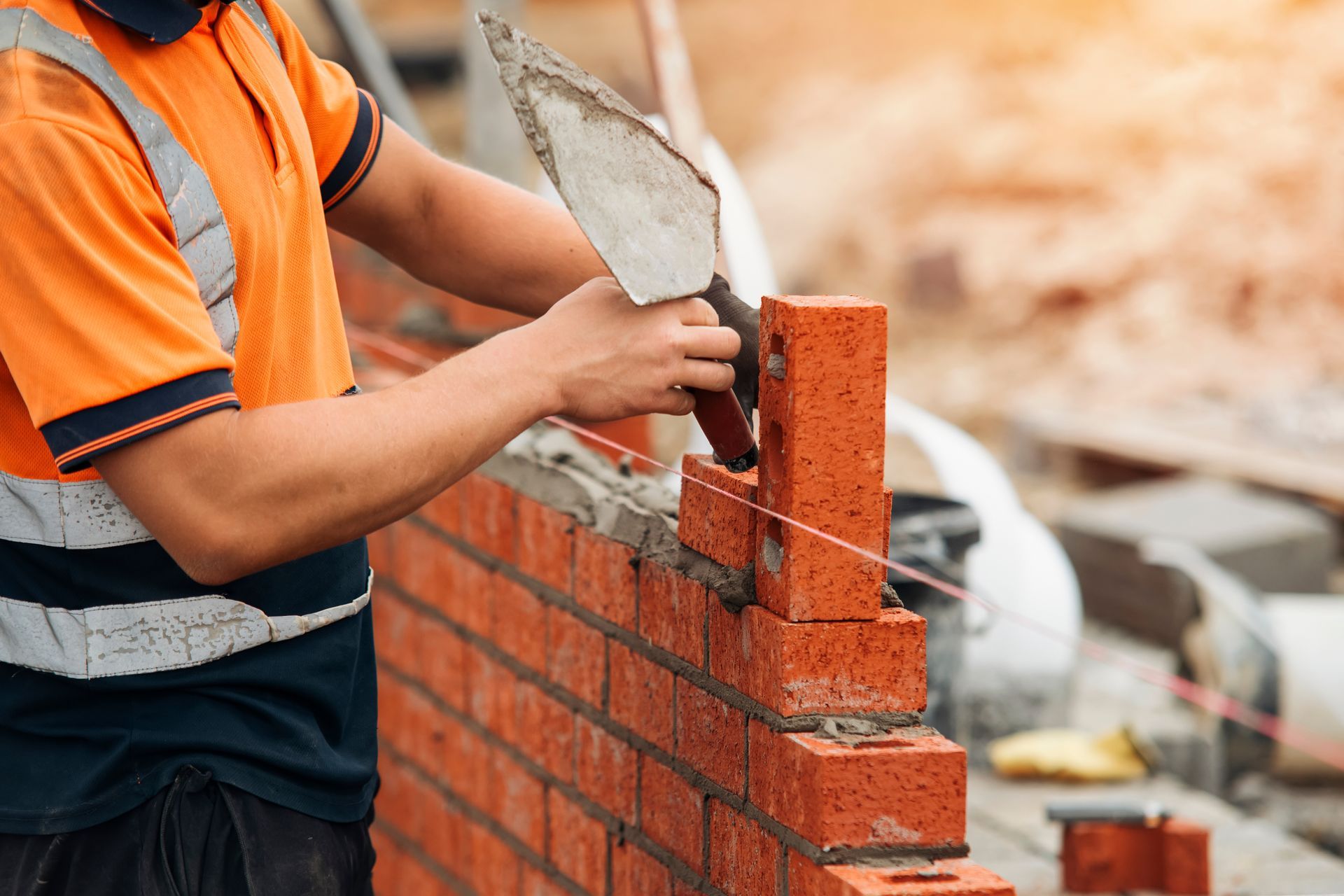 General masonry contractor performing brick and stone masonry construction work