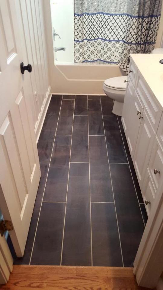 Tiled Bathroom Floor — Greenville, NC — East Carolina Carpets & Interiors
