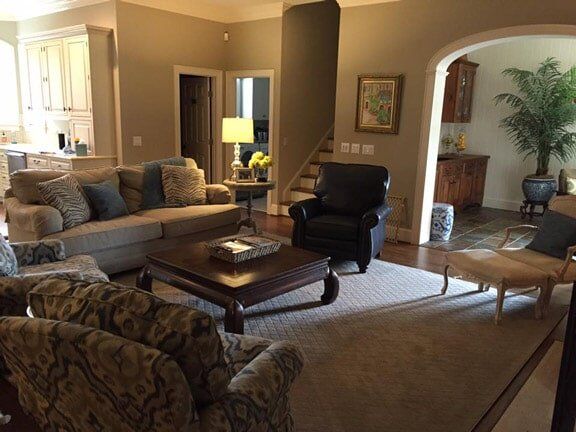 New Carpet On A Living Room — Greenville, NC — East Carolina Carpets & Interiors