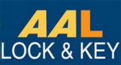 AAL Lock & Key logo with blue background, yellow and orange letters.